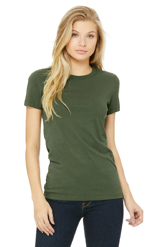 ribbed tank tops for women -Bella + Canvas Womens The Favorite Short Sleeve Crewneck T-Shirt - Military Green