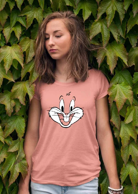 sleeveless summer tops for women -Bugs Bunny Women Half Sleeve T-Shirt