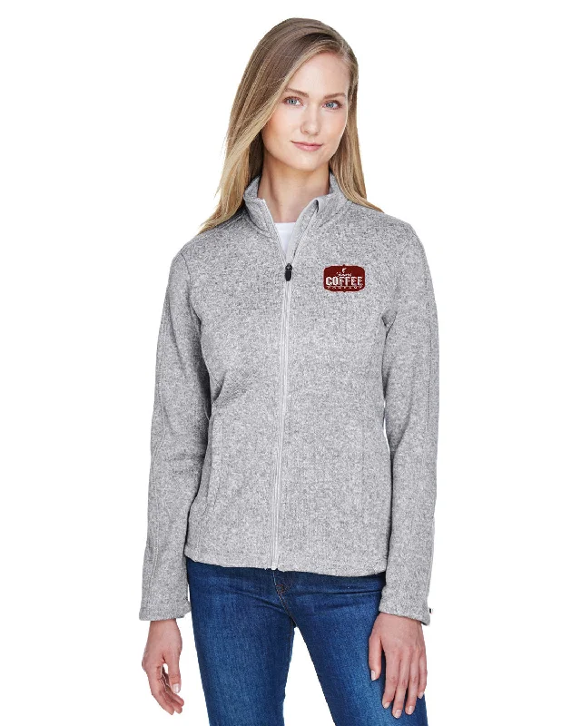 elegant coats for women -Devon & Jones Ladies Bristol Full-Zip Sweater Fleece Jacket