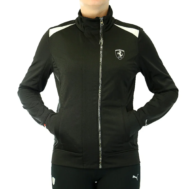 mid-length coats for women -Puma Ferrari Track Jacket - Black - Womens