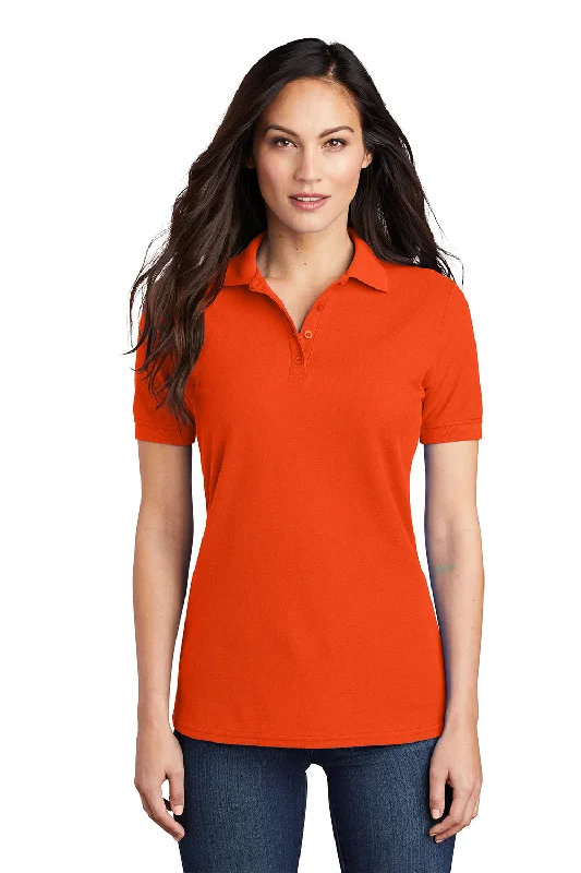 boho style tops for women -Port & Company Womens Core Stain Resistant Short Sleeve Polo Shirt - Orange