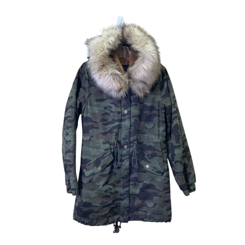 cropped jackets for women -Coat Parka By Lucky Brand In Camouflage Print, Size:Xs