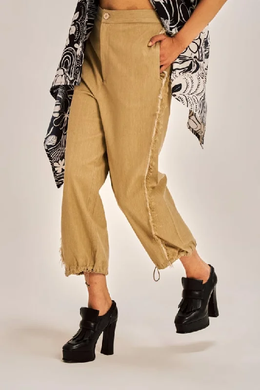 cropped trousers for women -KUNAFA PANTS