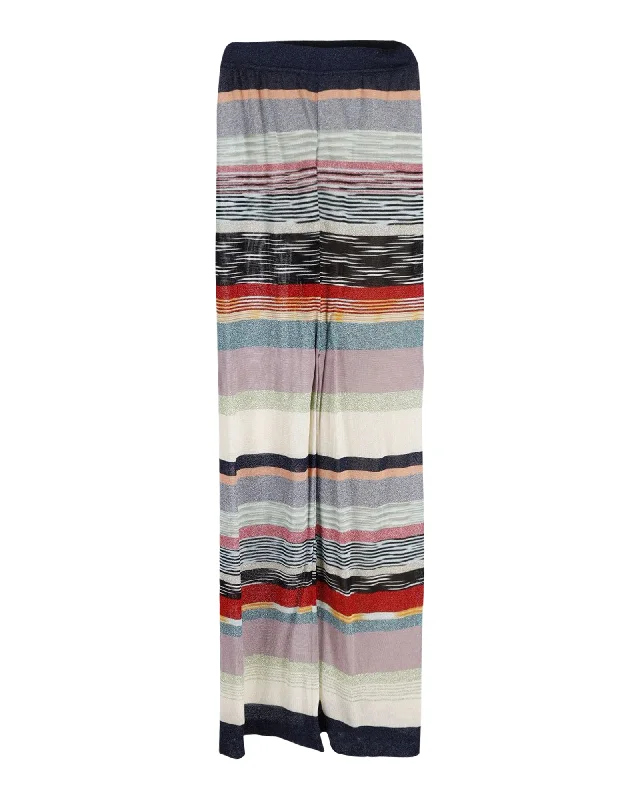 urban style pants for women -Missoni Striped Pants in Multicolor Cupro