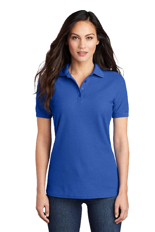 elegant evening tops for women -Port & Company Womens Core Stain Resistant Short Sleeve Polo Shirt - Royal Blue