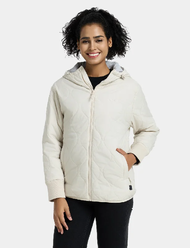 trendy coats for women -Stargazer Women's Heated Quilted Hoodie Jacket