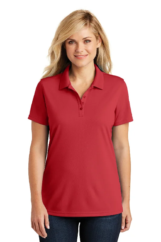 elegant chiffon blouses -Port Authority Womens Dry Zone Moisture Wicking Short Sleeve Polo Shirt - Rich Red