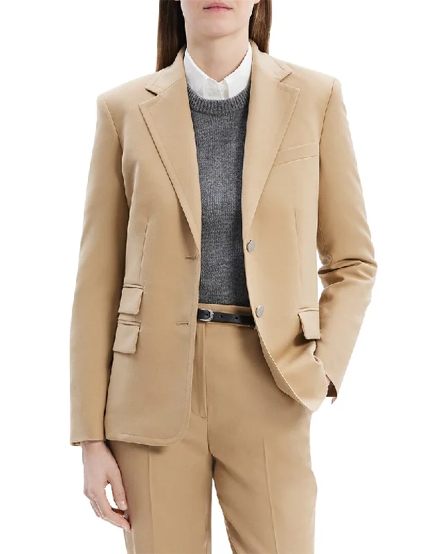 mid-length coats for women -Theory Wool Tailor Jacket