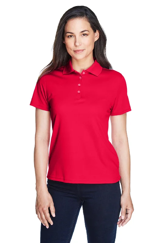 eco-friendly tops for women -Core 365 Womens Origin Performance Moisture Wicking Short Sleeve Polo Shirt - Classic Red