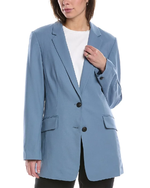 stylish outerwear for ladies -rag & bone Charles Twill Wool-Blend Blazer