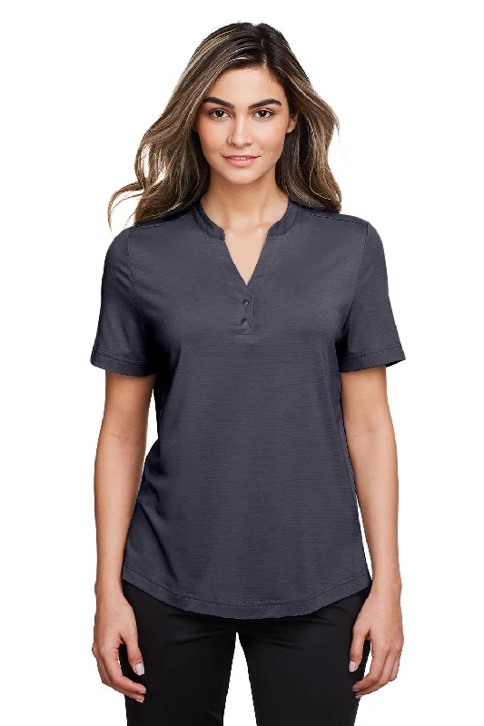 wool tops for women -North End Womens Jaq Performance Moisture Wicking Short Sleeve Polo Shirt - Carbon Grey