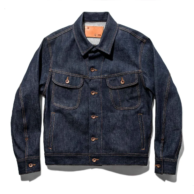 plus size coats for women -The Long Haul Jacket in 110 Year Denim