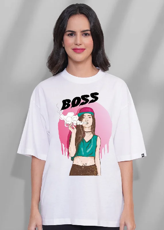 sexy tops for women -Boss Women Oversized T-Shirt