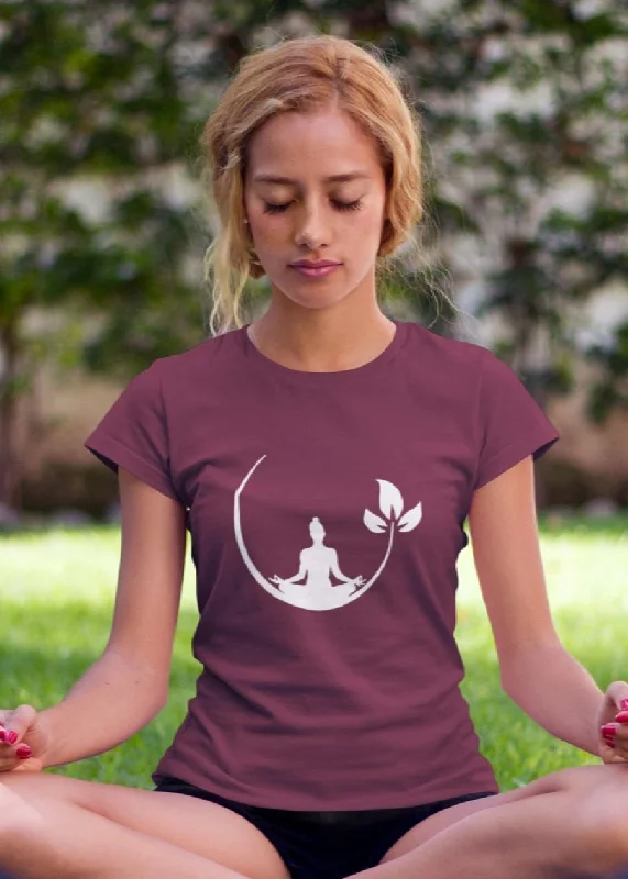 casual women's tops -Peace Women Half Sleeve T-Shirt