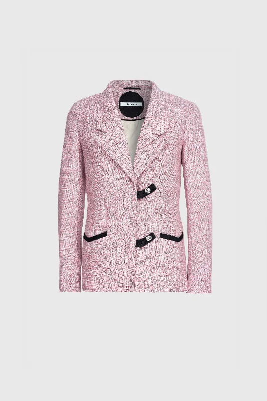 faux suede coats for women -PInk Tailored Jacket