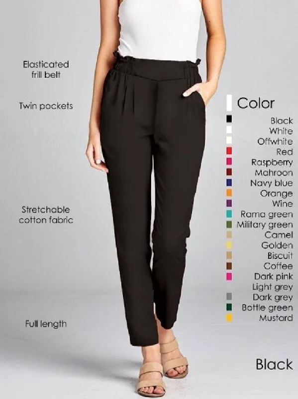 boho style pants for women -Stretchable Cotton Relax Pant For Women's