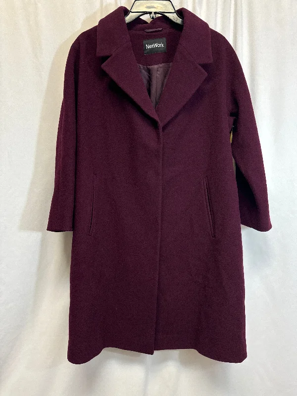 women's winter coats -Coat Wool By Clothes Mentor In Purple, Size: M