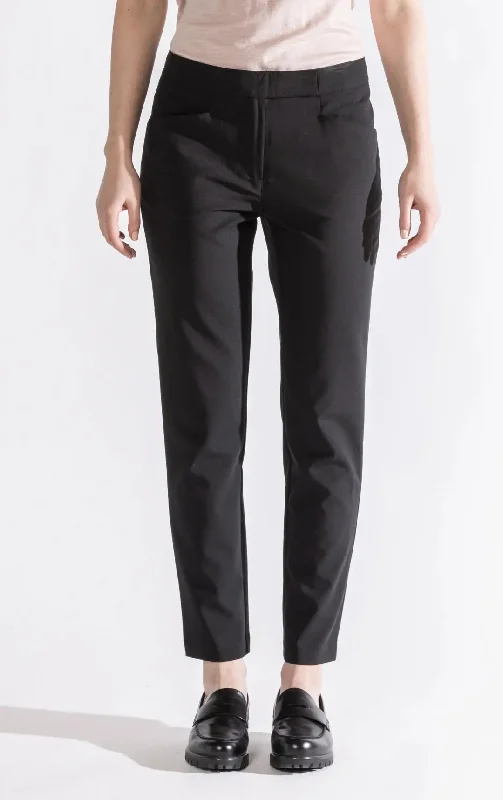 winter trousers for women -LIGHTWEIGHT WOOL BLEND SLIM LEG TROUSER