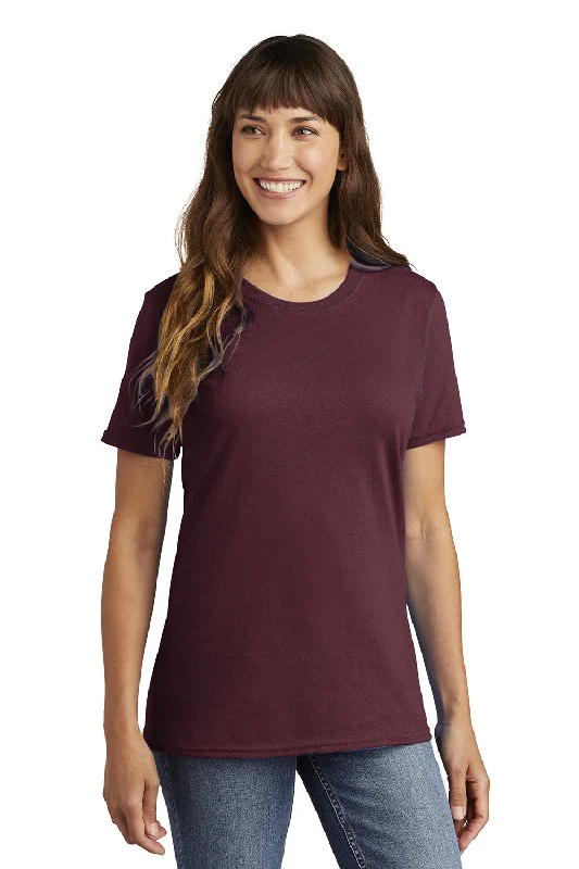 trendy women's shirts -Port & Company Womens Core Short Sleeve Crewneck T-Shirt - Athletic Maroon