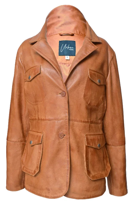 women's wool coats -EDGY TRENCH WOMEN LEATHER COAT