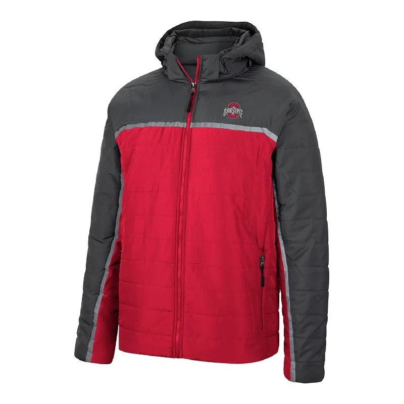 loose trench coats for women -Ohio State Buckeyes Full Zip Puffer Jacket