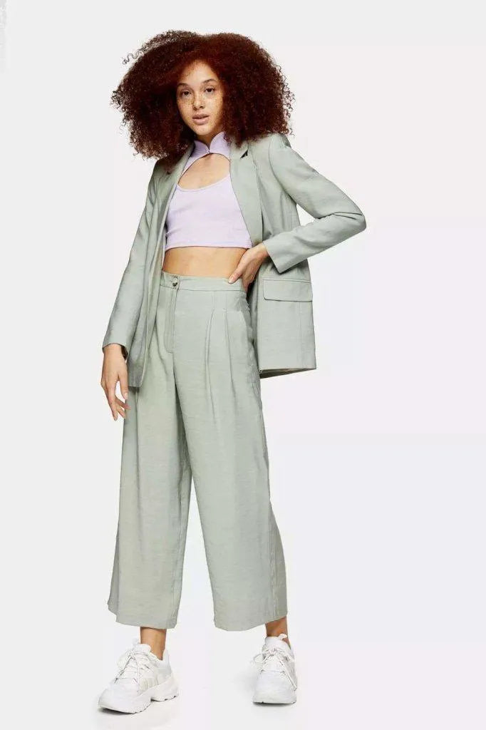 fur-trimmed coats for women -Topshop Womens Single Breasted Blazer & Trouser 2 Piece Suit