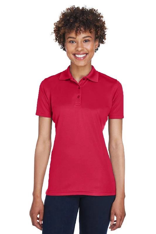 women's fitted tops -UltraClub Womens Cool & Dry Moisture Wicking Short Sleeve Polo Shirt - Cardinal Red