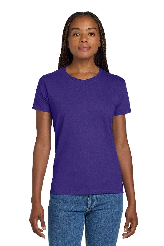 women's mesh tops -Gildan Womens Ultra Short Sleeve Crewneck T-Shirt - Purple