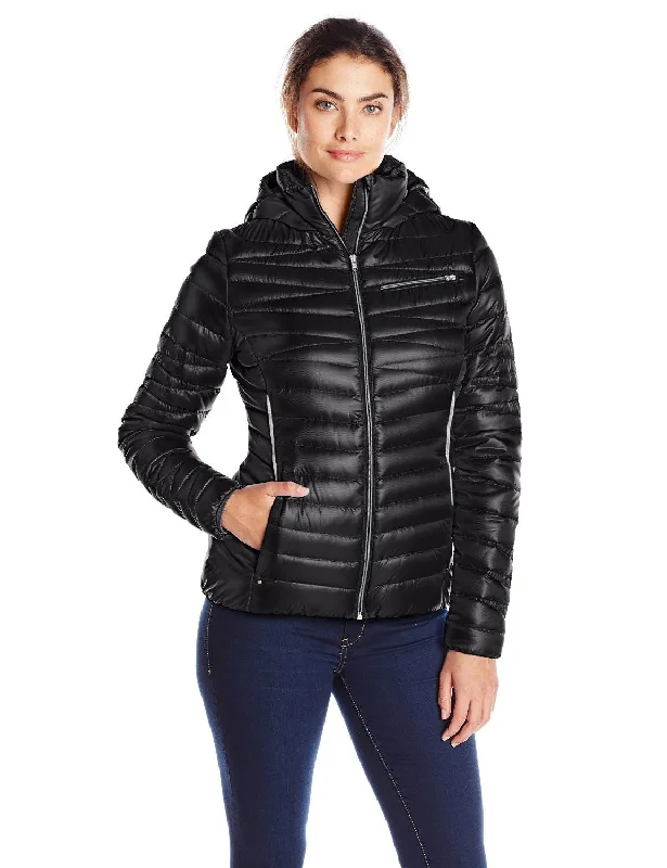 sporty windbreakers for women -Spyder Timeless Hooded Down Jacket - Womens