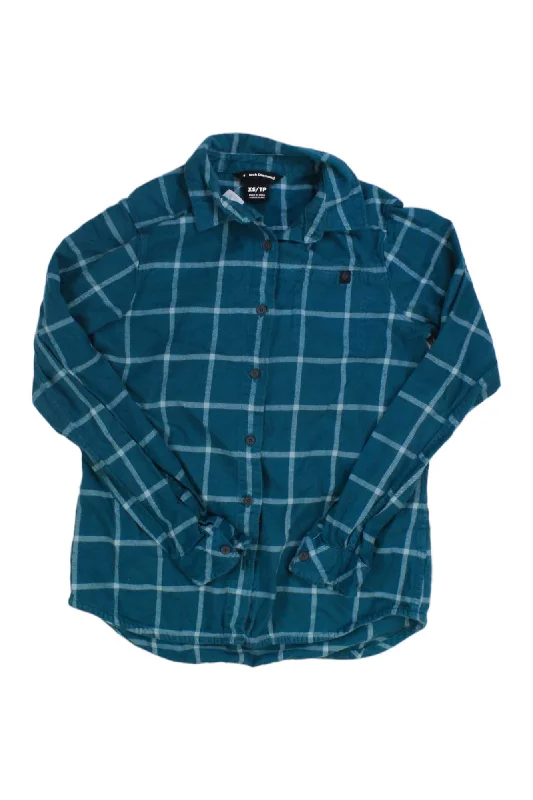 solid color blouses for women -Black Diamond Womens Serenity LS Flannel Shirt