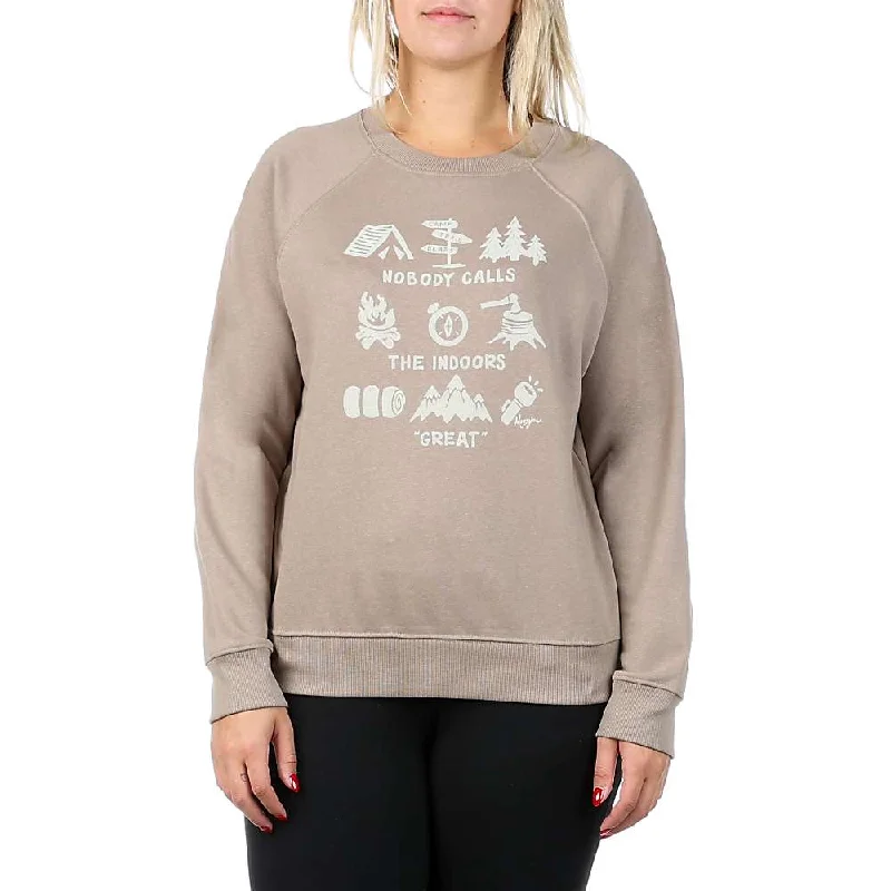 high-neck tops for women -Moosejaw Womens Toasted Marshmallow Crew Neck Sweatshirt