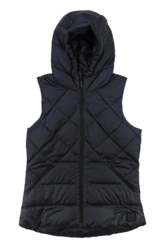 soft knitted blouses for women -Outdoor Research Womens Coldfront Hooded Down Vest