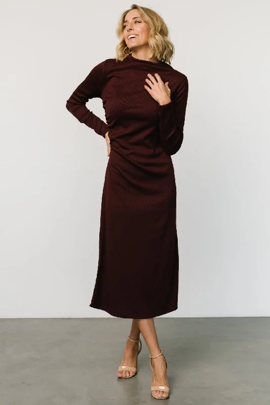 casual knit dresses for women -Aiko Mock Neck Dress | Mulberry