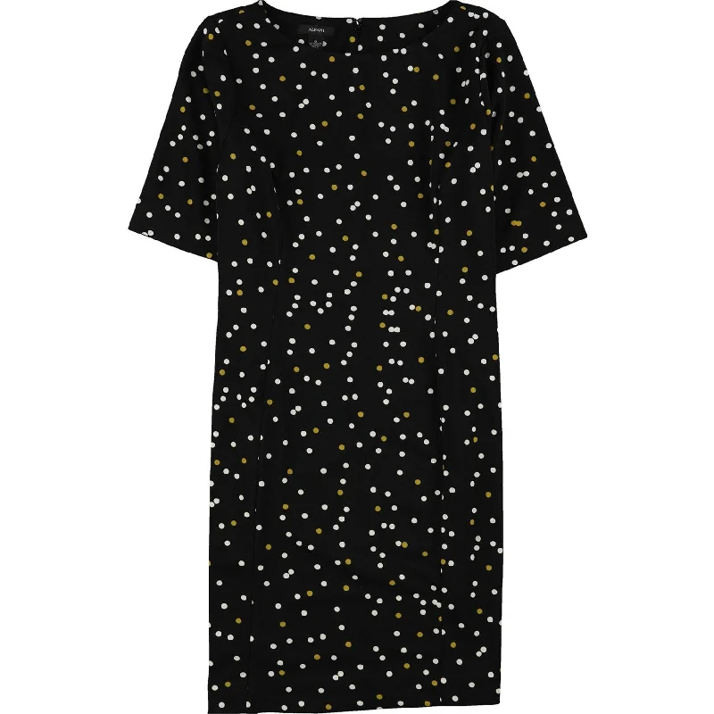 empire waist dresses for women -Alfani Womens Polka Dot Sheath Dress