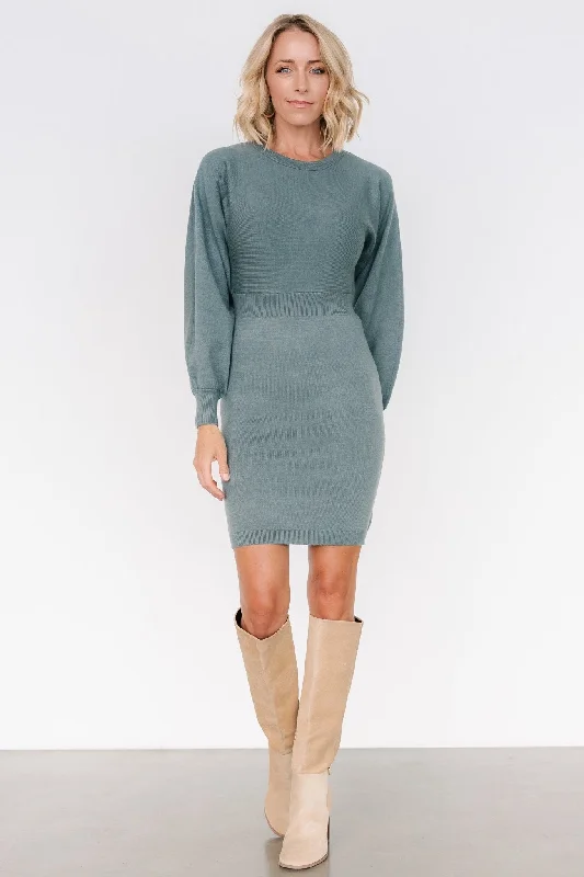 plus size dresses for women -Anson Sweater Dress | Winter Green