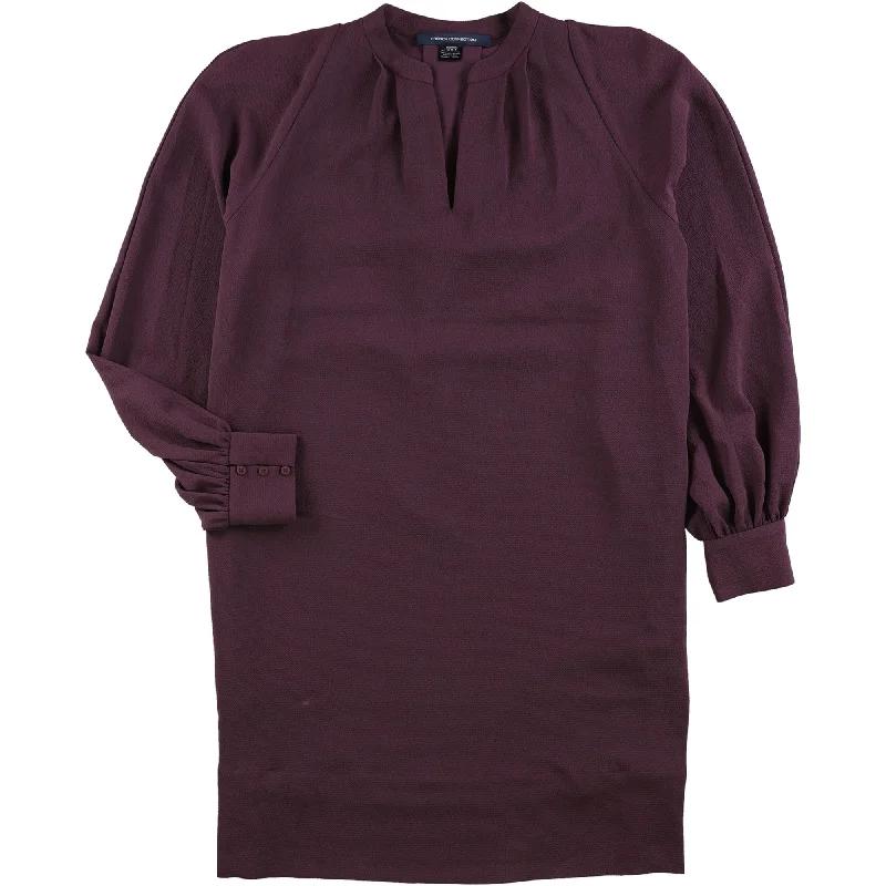 velvet dresses for women -French Connection Womens Mahi Crepe Tunic Dress, Purple, 2