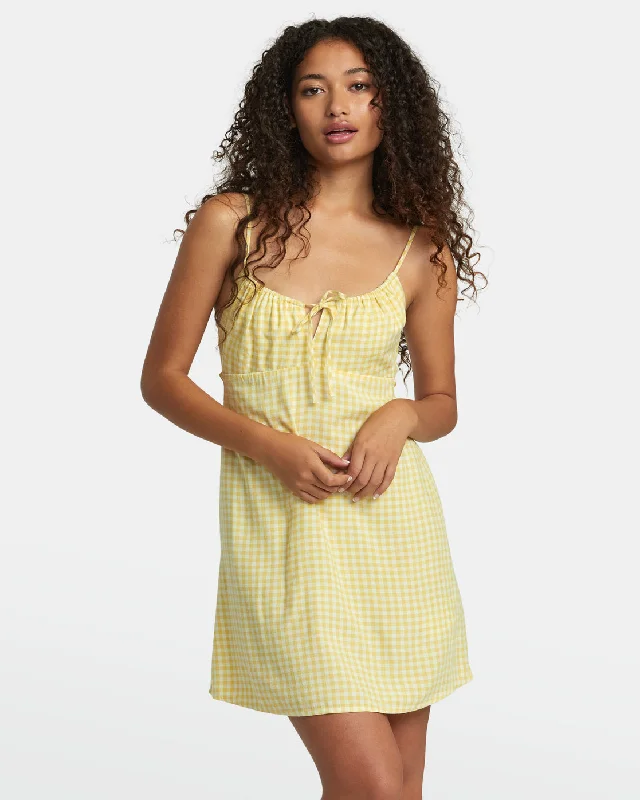 women's casual dresses -Hillside Mini Dress - Golden