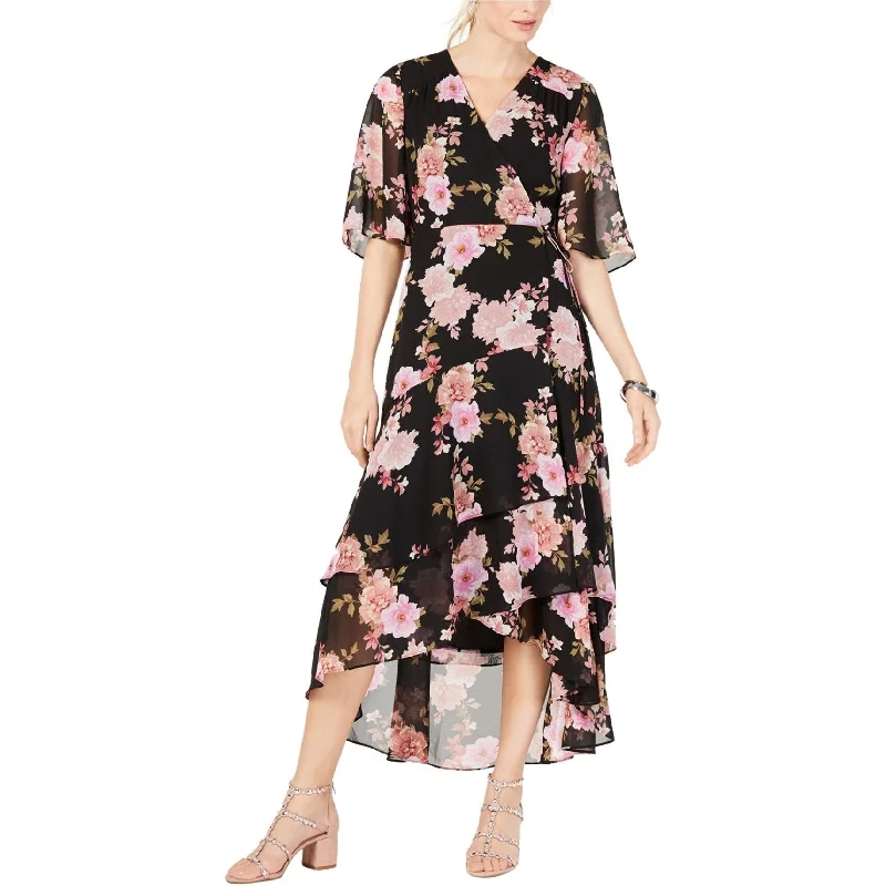 vintage-inspired dresses for women -I-N-C Womens High-Low Wrap Dress