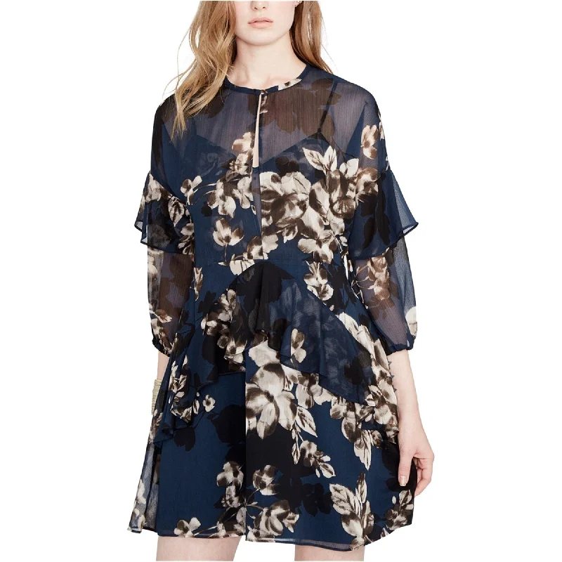 boho style dresses for women -Rachel Roy Womens Ruffled A-Line Dress