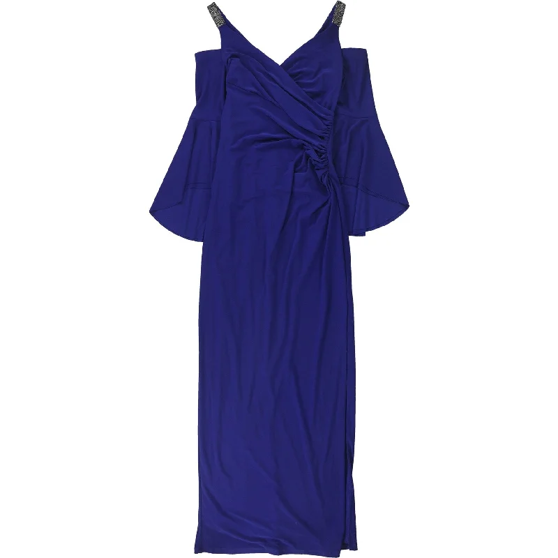 women's lace dresses -Ralph Lauren Womens Tiffin Gown Dress, Blue, 2