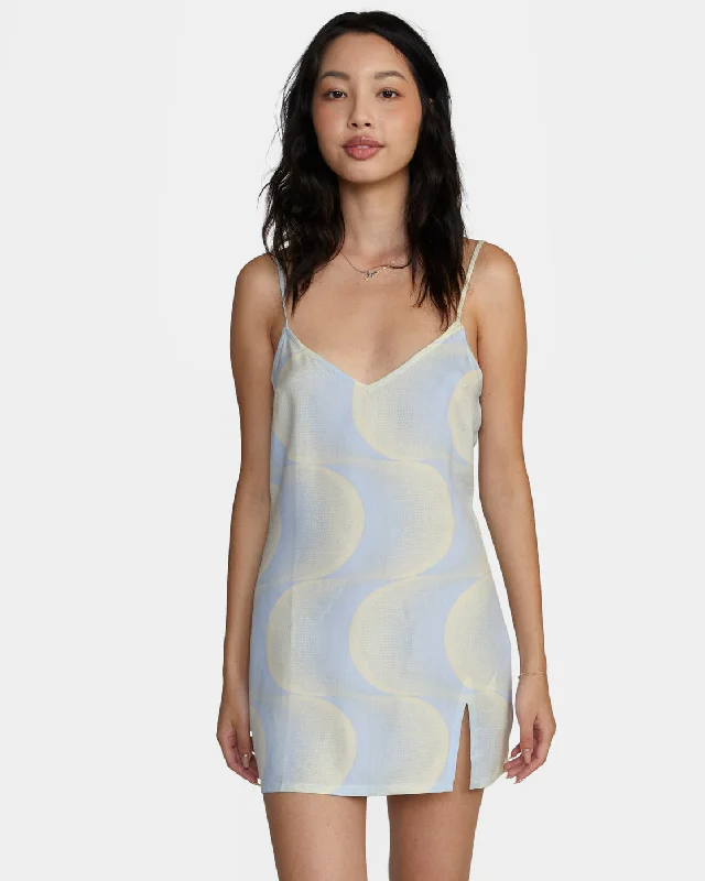 women's wrap dresses -Slip Up Mini Dress - Halogen Blue