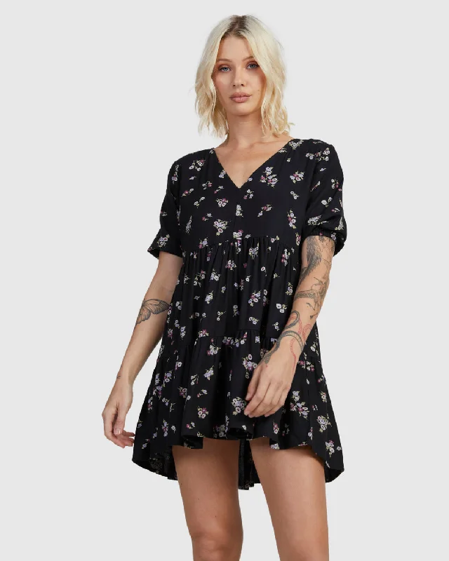 silk dresses for women -Sprinkle Vienna Mini Dress - RVCA Black